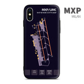 Milan Malpensa Airport Diagram Phone Case aviation gift pilot iPhone Andriod Apple Samsung